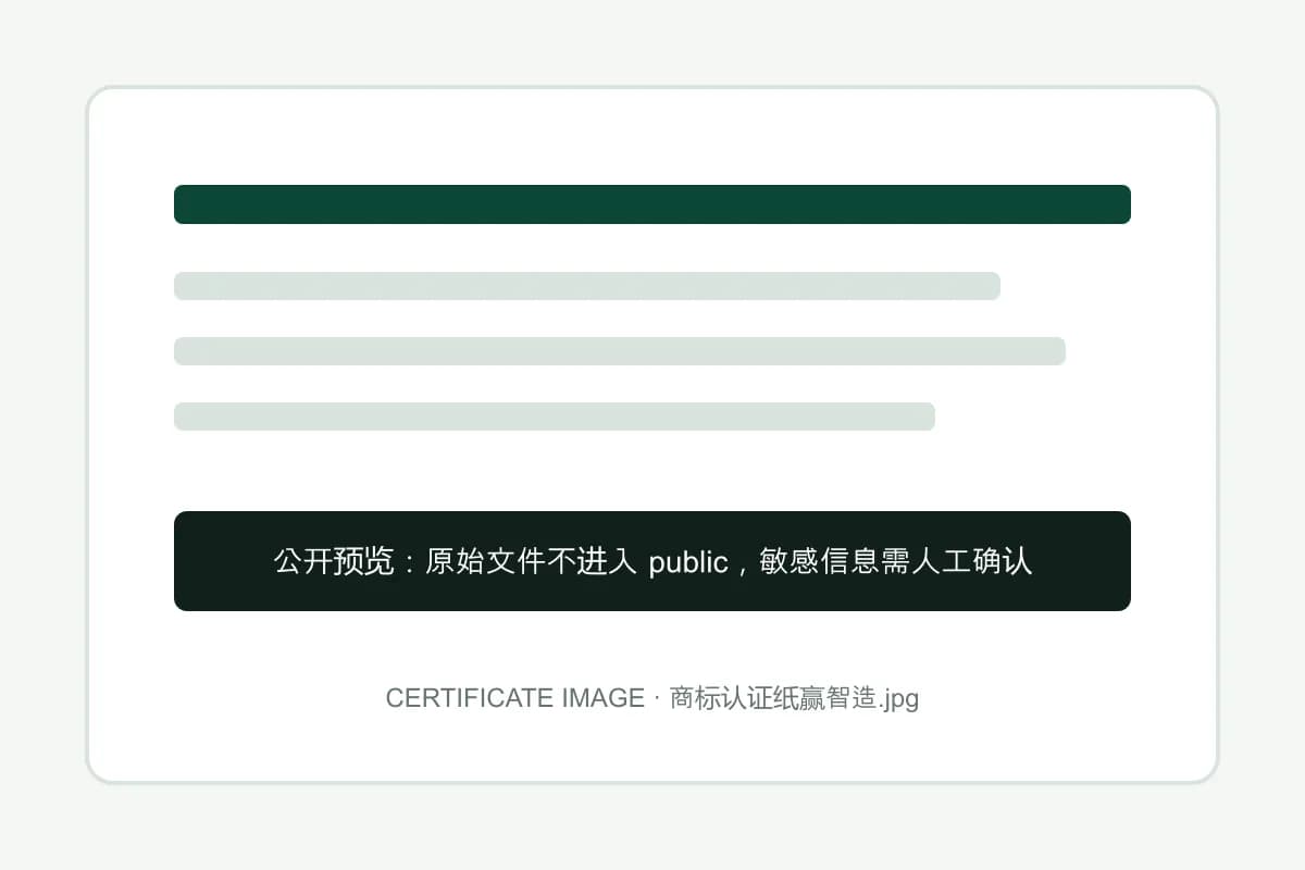 商标认证纸赢智造
